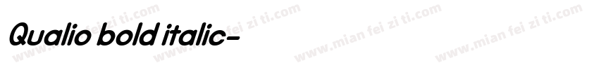 Qualio bold italic字体转换
